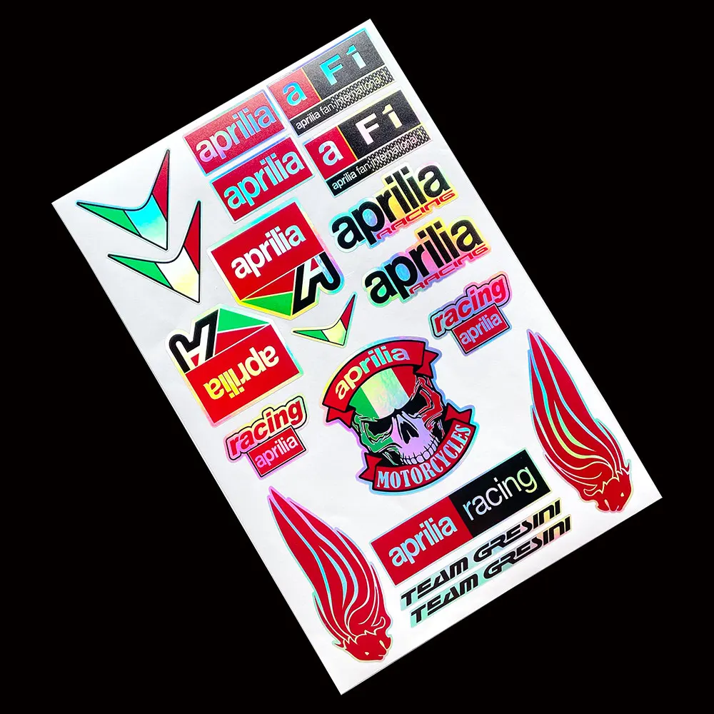 Наклейки для мотоциклов Aprilia RV4 RSV4 Ducati Laser Rainbow стикер с изображением Италии