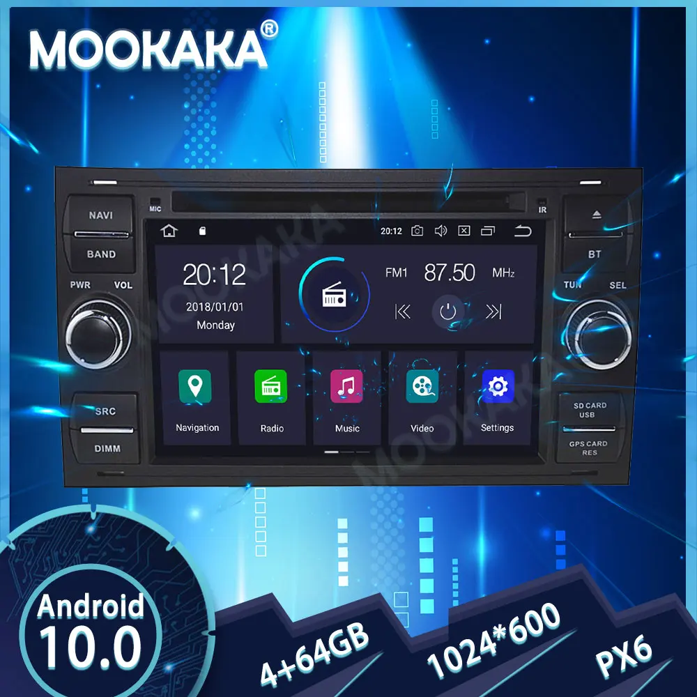 

PX6 IPS Android 10,0 4 + 64G Экран Автомобильный мультимедийный радио для Ford Mendeo 2004-2010 GPS Navi Стерео Регистраторы головное устройство DSP Carplay