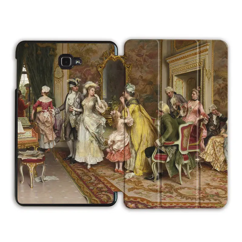 SS01 Чехол MTT с масляным рисунком для samsung Galaxy Tab A6, 10,1 дюймов, SM-T580, T585, магнитный откидной Чехол-подставка из искусственной кожи, чехол для планшета, Fundas - Цвет: SS01