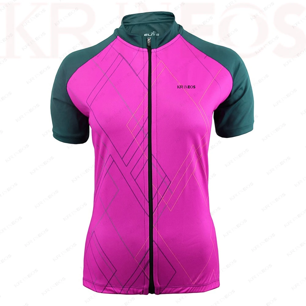 

2021 PRO Women's Triathlon Short Sleeve MTB Cycling Jersey Sets Skinsuit Maillot Ropa Ciclismo Bicycle Clothing Trek Bike Shirts