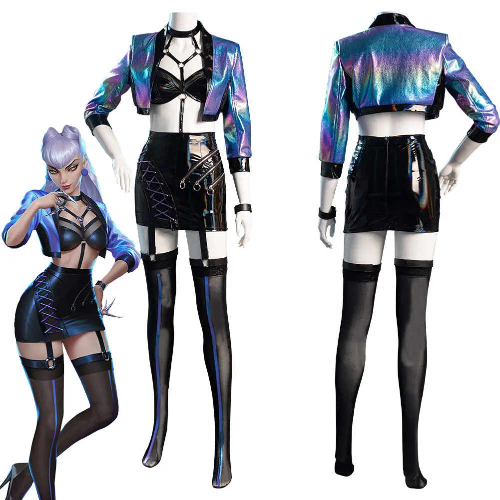 

LOL KDA Agony‘s Embrace Evelynn Cosplay Costumes Women Skirt Outfits Halloween Carnival Suit