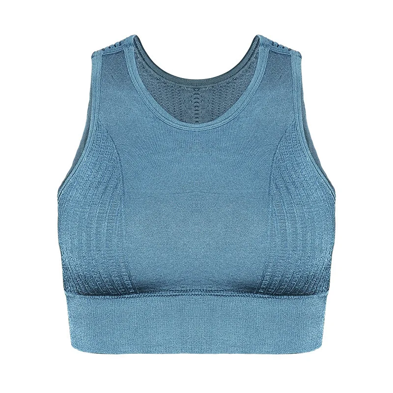 

2019 Sports Active Wear For Women Gym Bra Yoga Breathable Underwear Full Cup Ring-free Fitness Running Leisure Crop Seamless Top