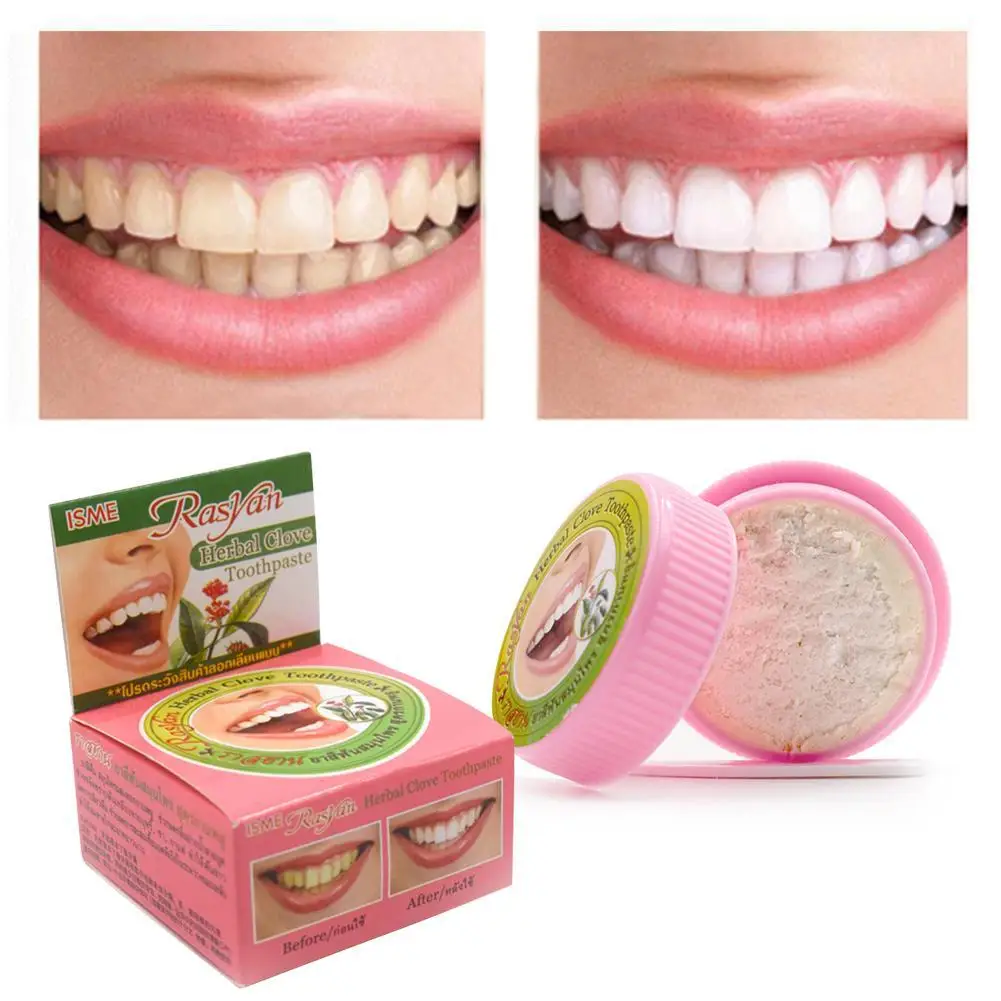 Натуральная травяная зубная паста из Таиланда отбеливающая для удаления пятен