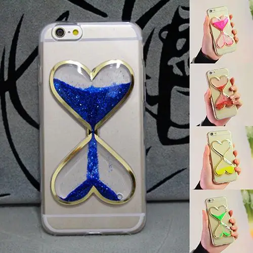 Модный чехол для телефона динамический жидкий зыбучий песок песочные часы iPhone 5 5S