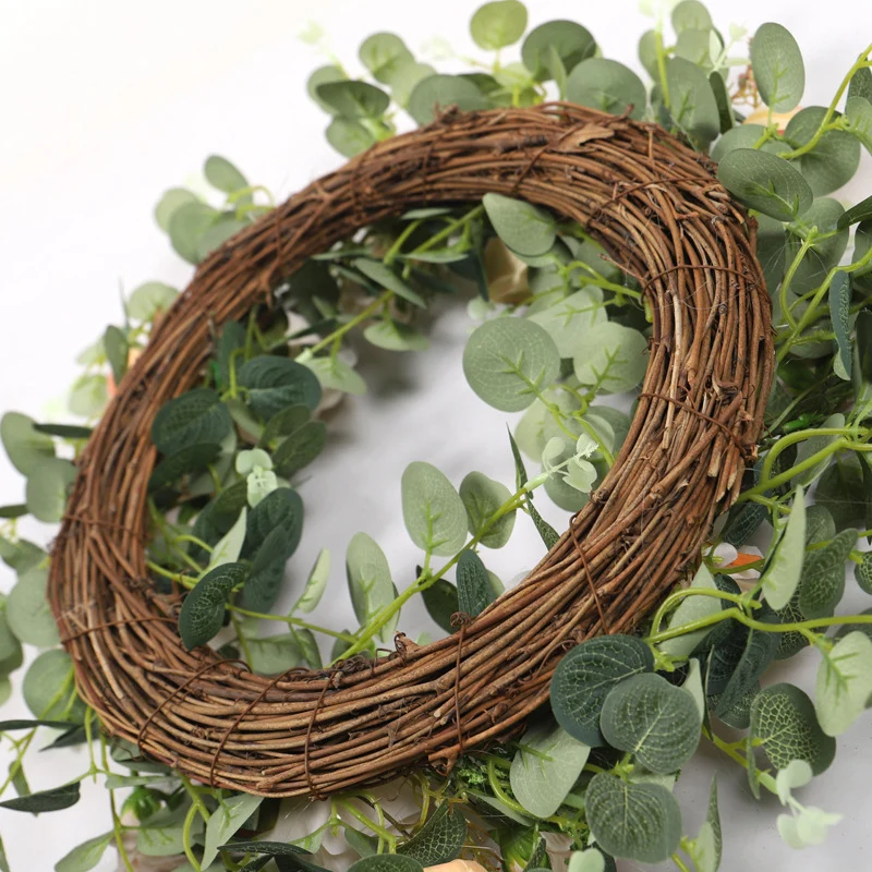 

Garland Eucalyptus Camellia Yage Rose Lantern Flower Wreath Home Decoration Ornaments, Used For Festive Celebration