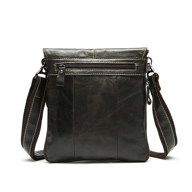 Мужская сумка через плечо из натуральной кожи модная сумка-мессенджер Crazy Horse