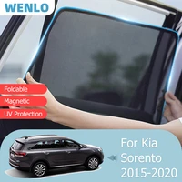 for kia sorento 2015 2021 front windshield car sunshade side window blind sun shade magnetic foldable visor mesh frame curtain