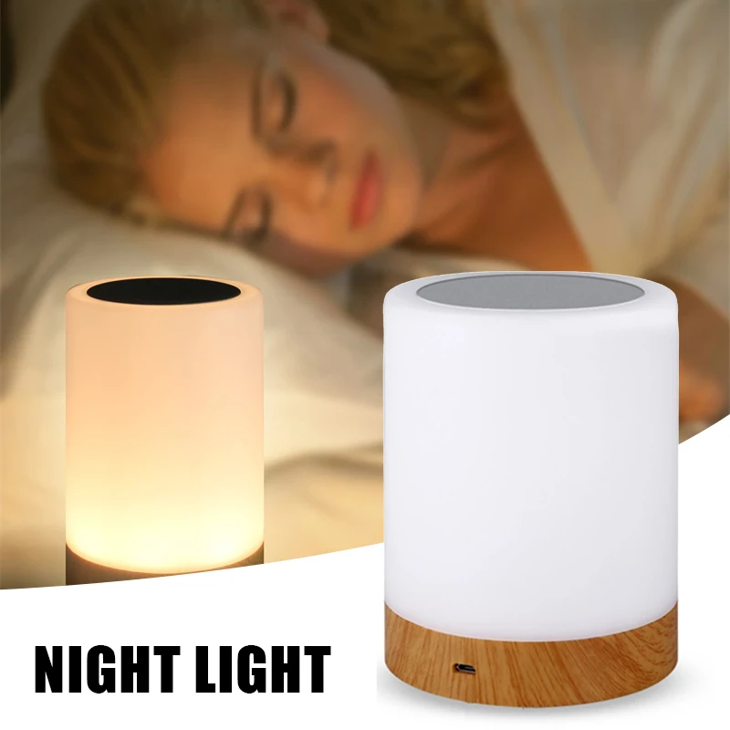 

Hot Sale Touch Night Light Wireless Bluetooth-Compatible USB Type-C 3 Modes Adjustable Lamp for Bedside Night Lights Fixtures