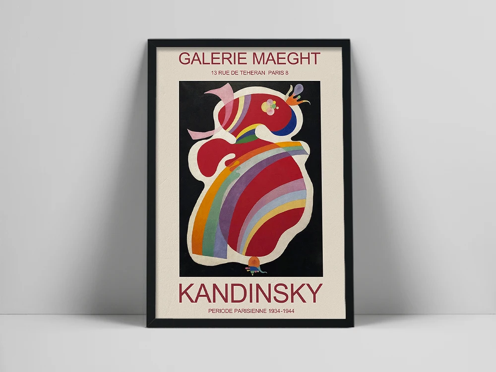 Постер Wassily Kandinsky художественной выставки кандинская галерея маейт Париж 1969