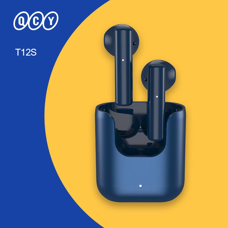 

xiaomiQcy t12s wireless Bluetooth headset dual ear semi in ear sports running car call universal super longendurance 13mmspeaker