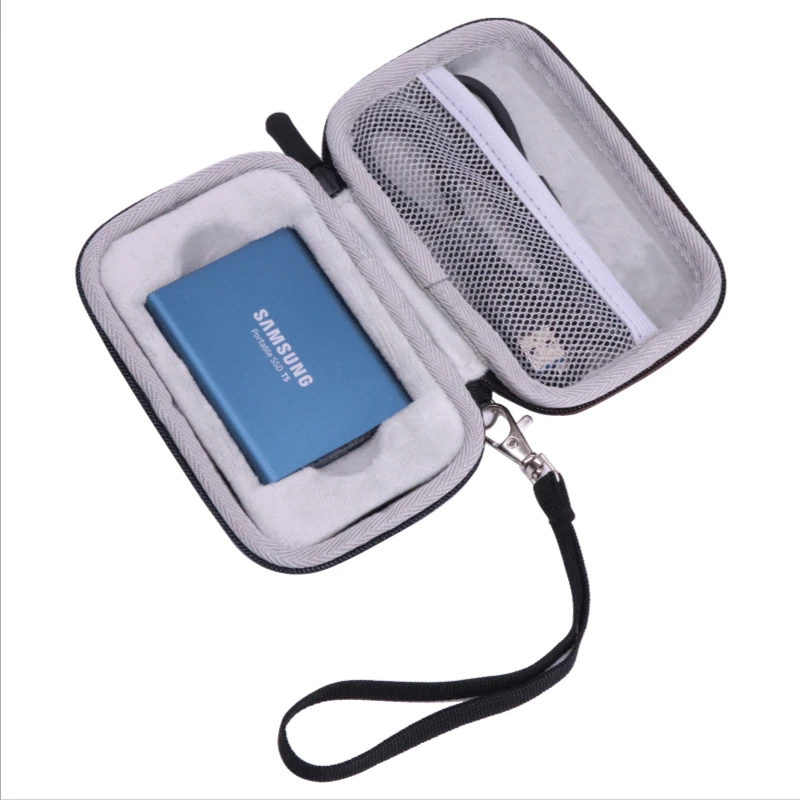 Купить 13,5 см X 8,5 см X 4 см для Samsung T5 Портативный EVA чехол для жесткого диска Сумка для внешнего аккумулятора/наушников внешнее хранилище сумки для же...