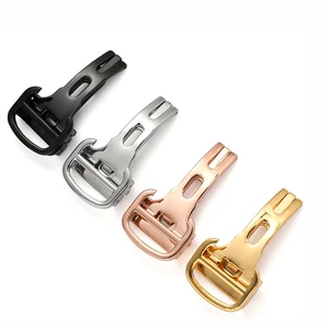 Пряжка для часов UTHAI T04, складная Пряжка из нержавеющей стали с матовой бабочкой, 14161820 мм, для часов с голубым воздушным шаром