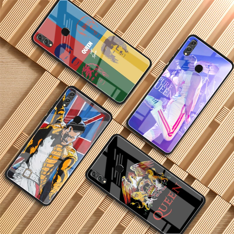 Freddie Mercury Queen band чехол для телефона из закаленного стекла Huawei P20 P30 lite PRO Honor 10 MATE20