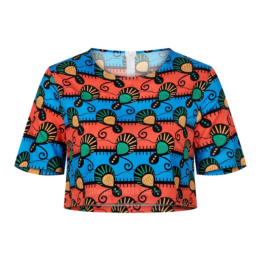 

Fashion African Women Dashiki Print Costume Tribal Ethnic New Year Party Baggy Pants Top Elastic Hip Hop Streetwear for Lady