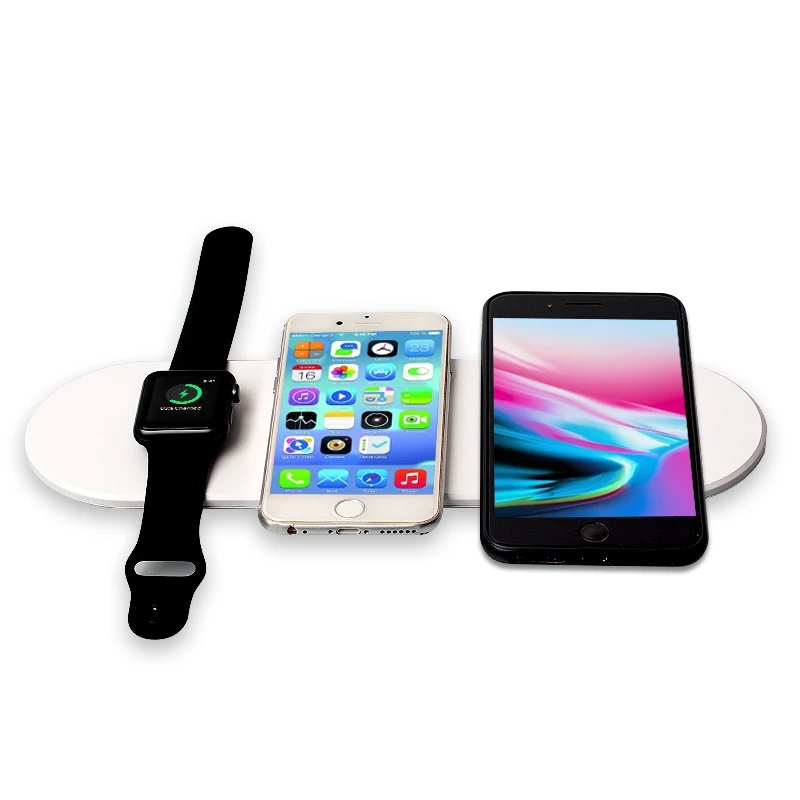 Беспроводной зарядный коврик Qi 3 катушки в одном коврике 10 Вт для Samsung Galaxy S9 S8 Note8