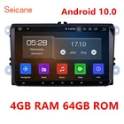 Автомагнитола Seicane, стереоплеер 9 дюймов на Android 10,0, 64 Гб ПЗУ, GPS-навигация, для Volkswagen Scirocco Golf Polo Passat b5 Jetta Tiguan