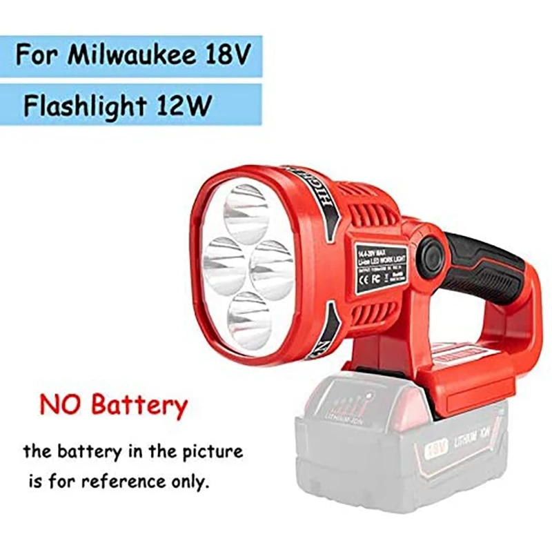 저렴한 M18 14.4-20V 12W 작업 빛 충전식 램프에 대 한 야외 LED 빛 손전등 스포트 라이트 LED 밤 빛