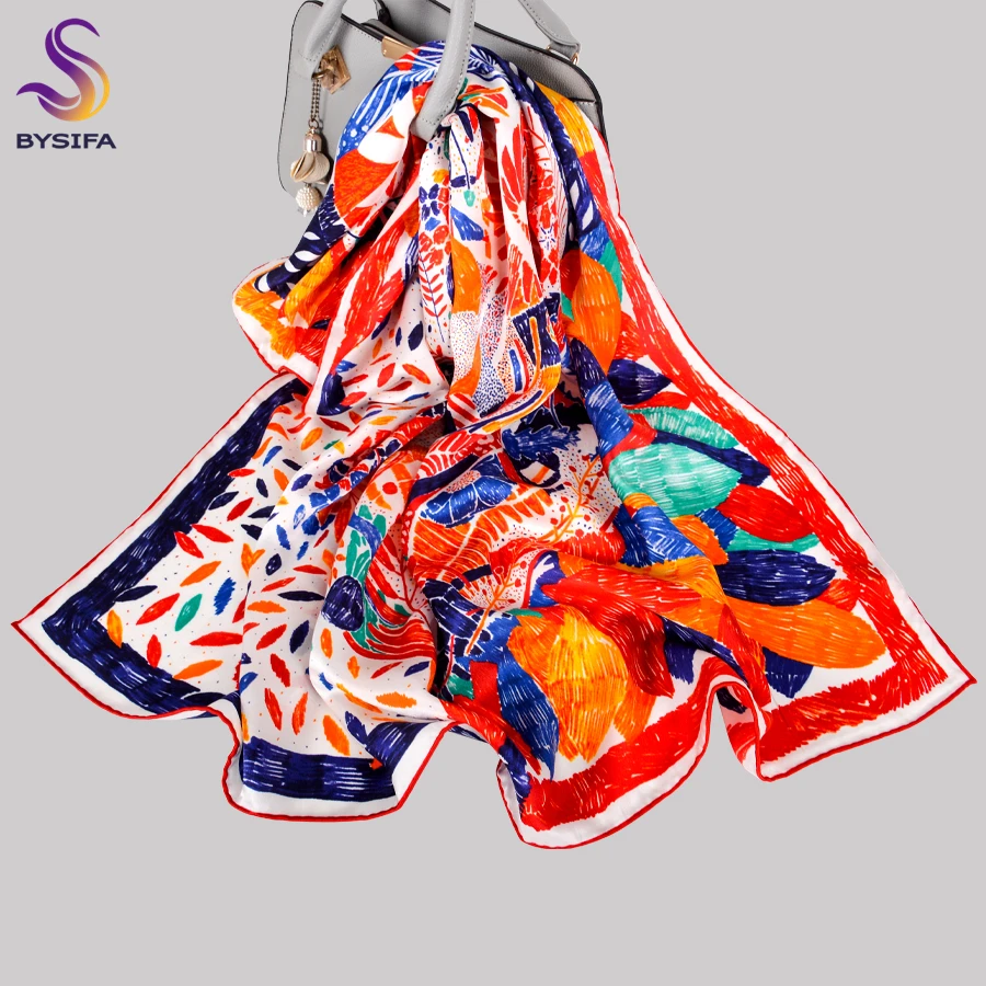 Drawing 100% Silk Square Scarf Shawl 90cm Fashion Apparel Accessories