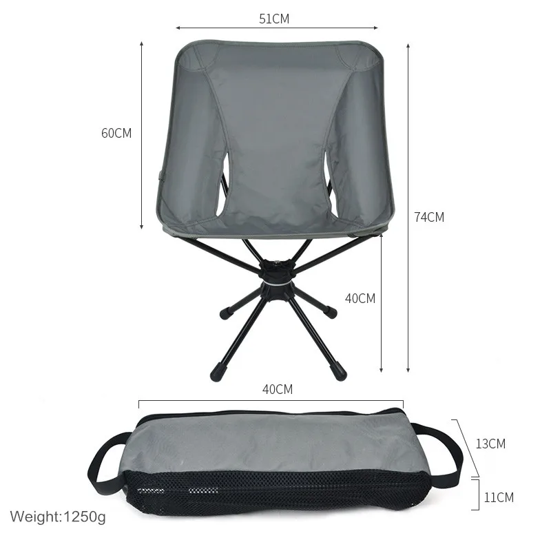 Compact Swivel Seat For Fishing Bbq Hunting Hiking Beach Backpacking Tools