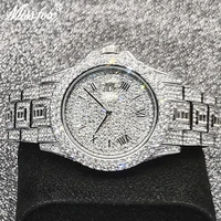 men watches missfox luxury brand iced out full diamond multifunction date adjust watch calendar display aaa quartz jewelry clock