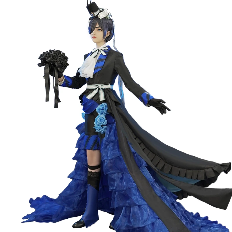 Аниме! Черный Батлер небесный призрак ночное платье благородная элегантная