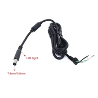 18awg copper dc tip plug connector cord cable for dell hp laptop charger adapter black pin 7 4 x 5 0 with led light 1 8m