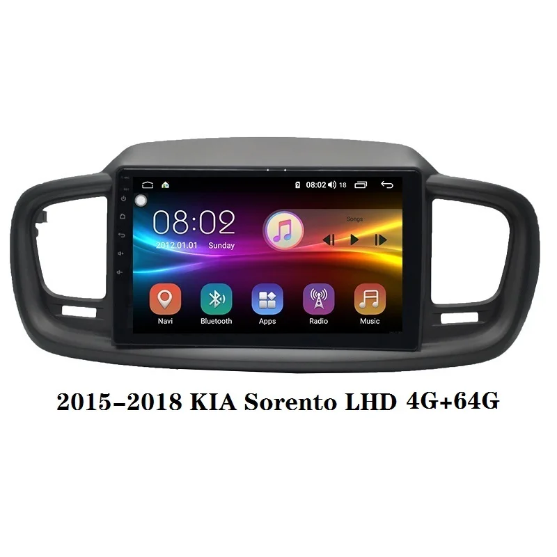 RAM 4G ROM 64G Sorento RHD Android 9,0 8-core, 4 Гб+ 64G машинный аудио 4G сим 1 din BT gps Радио android для KIA Sorento - Цвет: RAM 4G ROM 64G