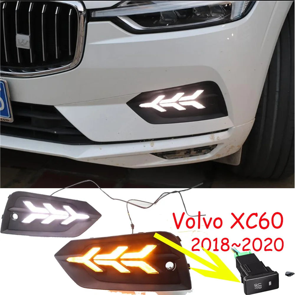 Передние фары для Volvo XC60 2018-2020 лет 1 комплект дневсветильник автомобильные