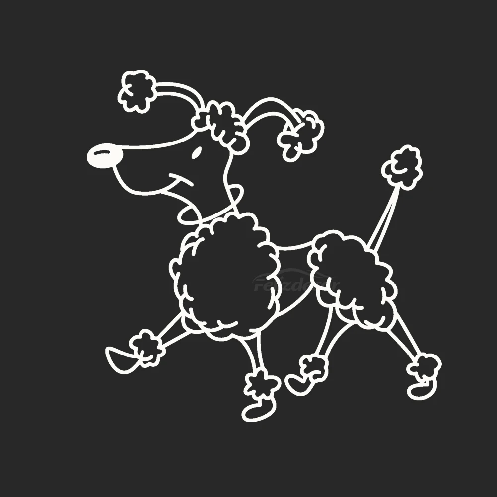 С милым псом пуделем Выгула собак Виниловая пленка для оклеивания автомобилей