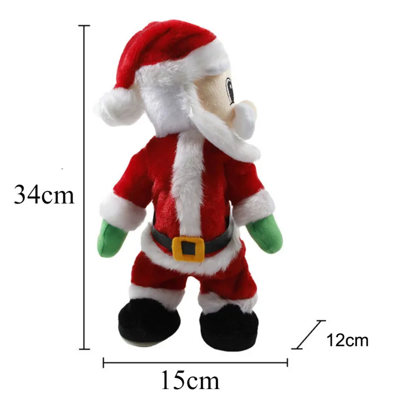 Новый рождественский Электрический музыкальный танцующий Санта Клаус кукла