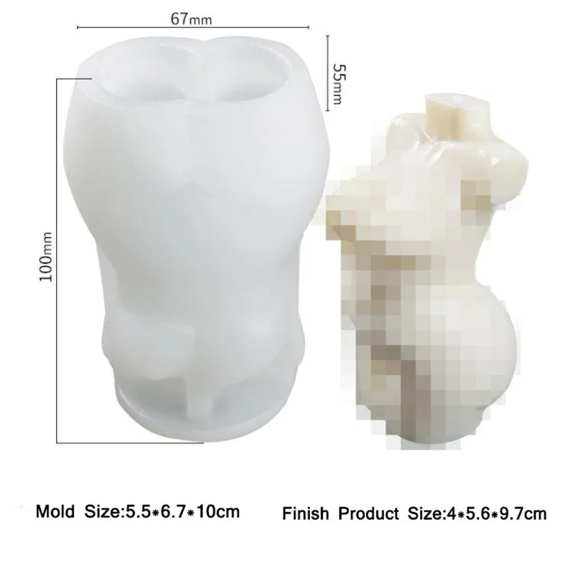 

Human Body Silicone Candle Mold 3D Women Man Body Aromatherapy Plaster Molds DIY Candle Making Mould Home Decoration