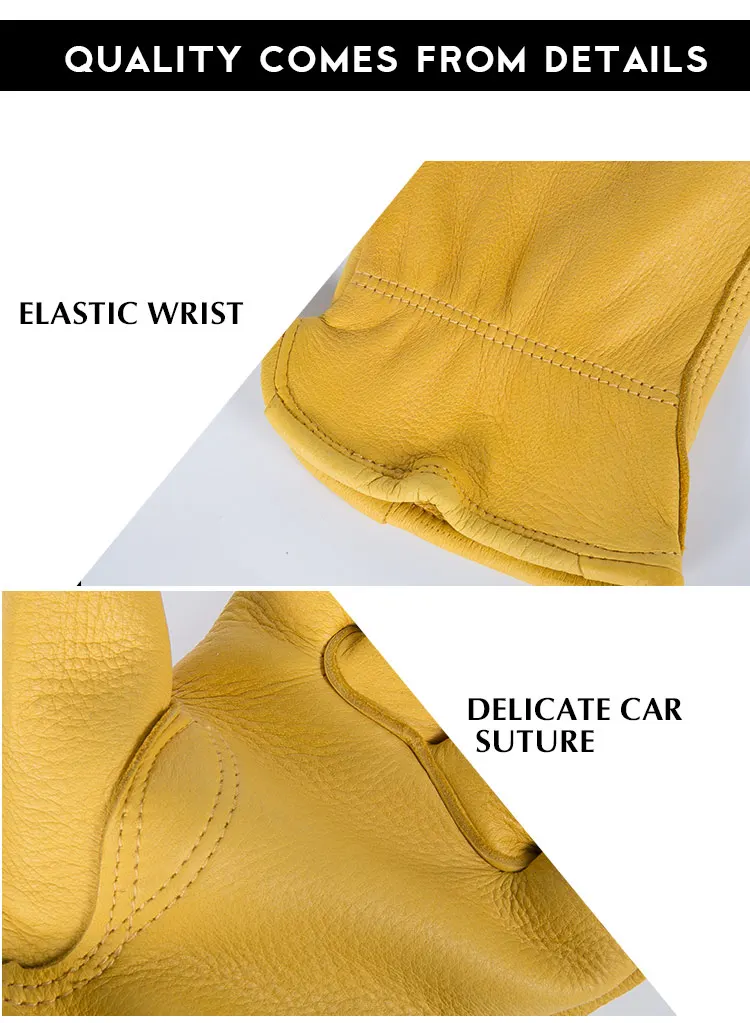 Мужские мотоциклетные перчатки теплые водонепроницаемые из оленьей кожи для