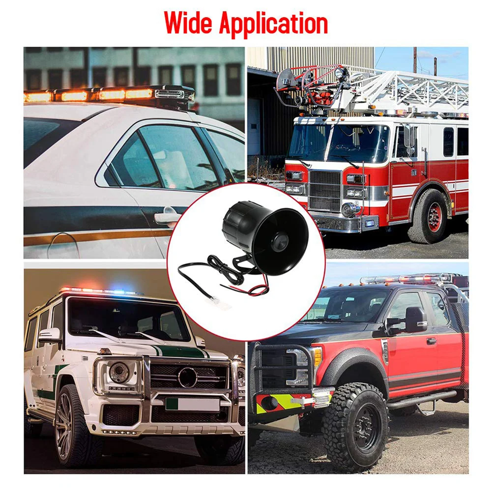 

12V 3 Sounds/6 Sounds 115dB Electronic Siren Horn Universal Car Motorcycle Loud Security Warning Horn Car ccessories L1 2 orders