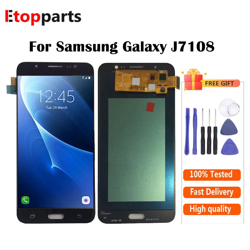 OLED для Samsung Galaxy J7 2016 J7108 ЖК-дисплей J7109 J7108F сенсорный экран дигитайзер стекло в