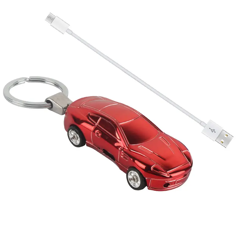 Творческий брелок зажигалка для ключей личность сигарета с зарядкой от USB