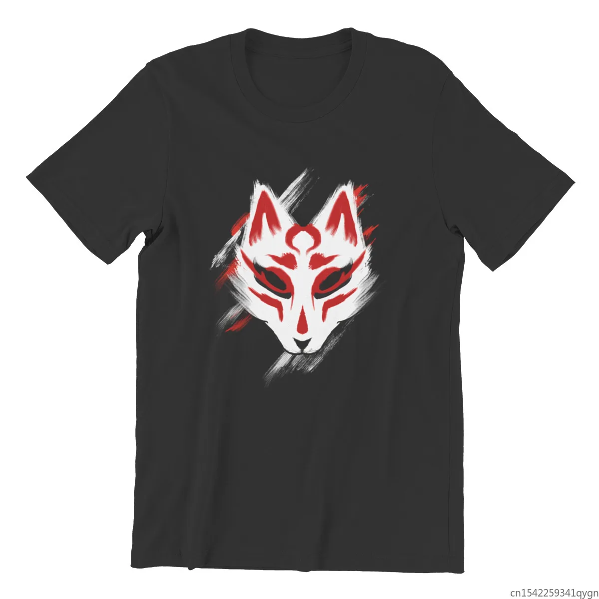 

Yokai Kitsune Mask Traditional Japanese Games Men's T-shirt Clothes Kawaii Tees