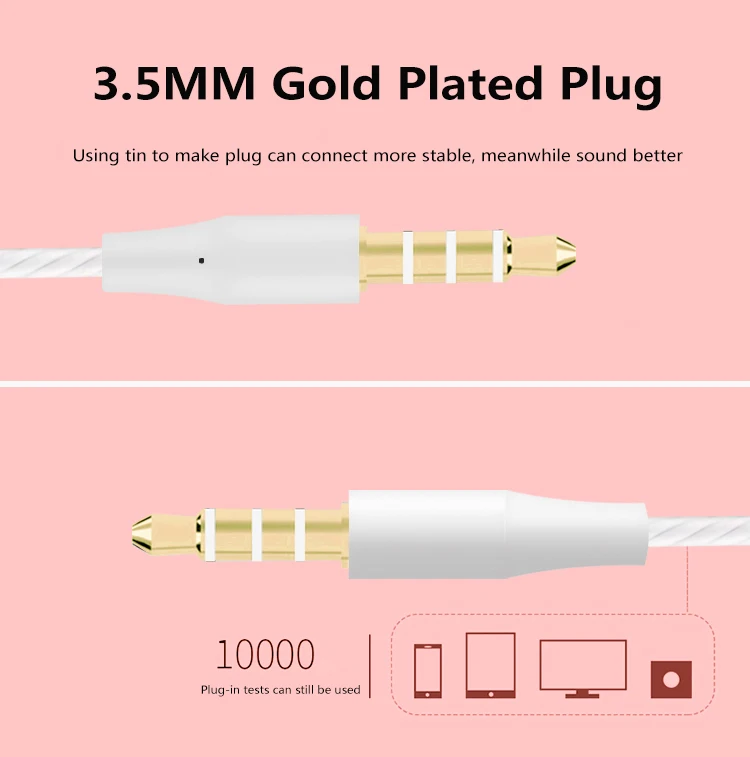 Проводные наушники вкладыши стерео 3 5 стандартный разъем AUX для Huawei Xiaomi гарнитура