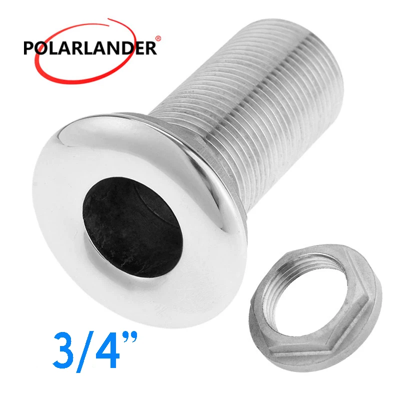 

Water Drain 3/4" Thru Hull Fitting 316 Stainless Steel for Marine Boat Hardware Connector Hose Barb Accessories Drain Pipe Tube