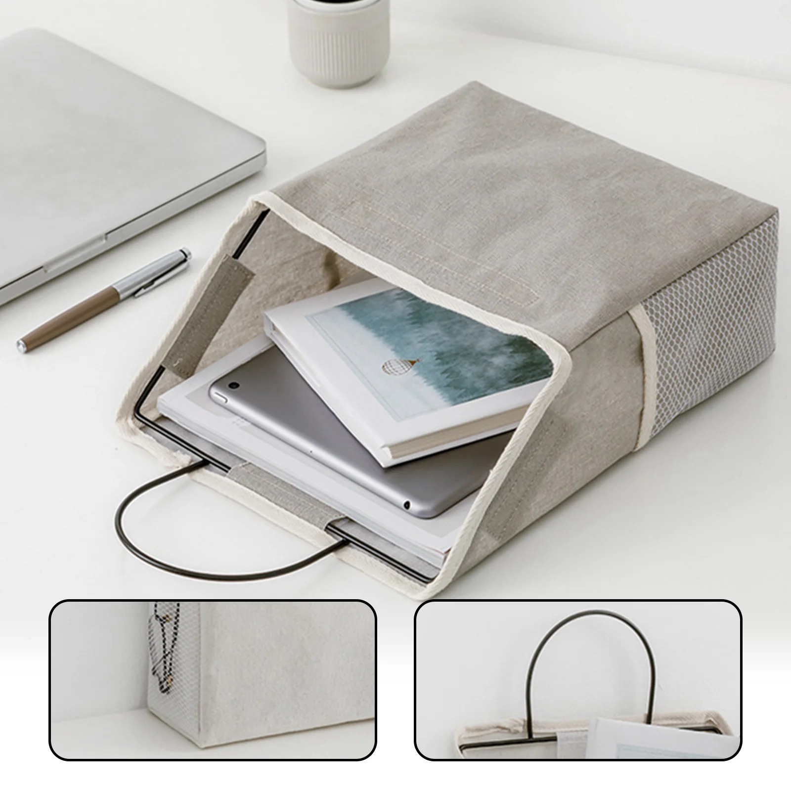 Настенные сумки для хранения настольный органайзер корзина из хлопка и льна