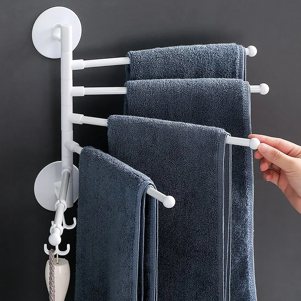 

Wall Mount Punch Free Adhesive Bathroom Towel Holder Hanger Shelf Rack Organizer Cabinet Door Hanging Holder Organizer Stand