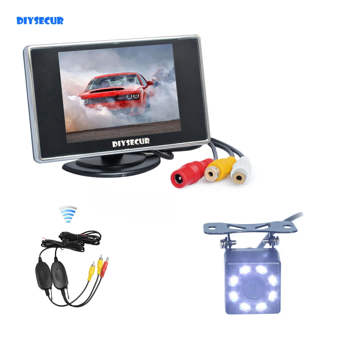 DIYSECUR беспроводной 3 5 &quotTFT LCD резервный HD автомобильный монитор заднего вида