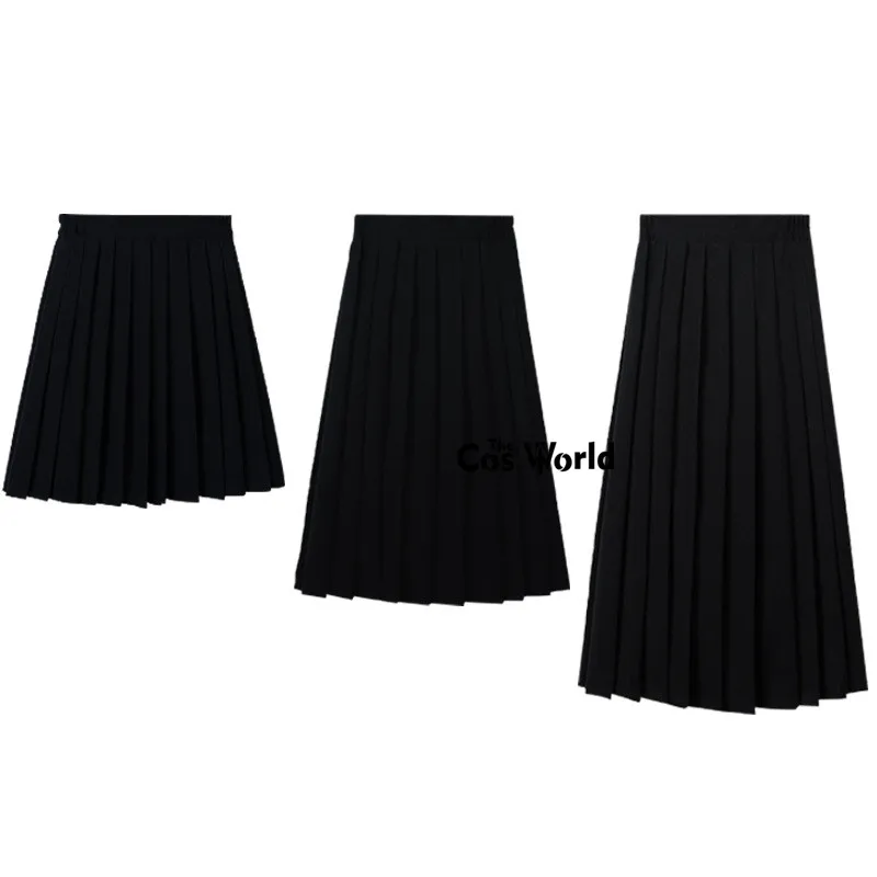 XS 5XL девушки японская летняя эластичная юбка с завышенной талией плиссированные