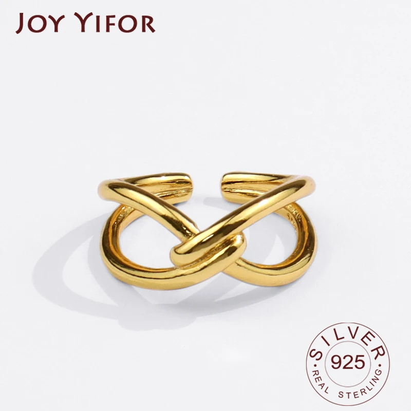 

925 Sterling Silver Rings for Women Cross Gold Color Vintage Wedding Trendy Jewelry Large Adjustable Antique Rings Anillos