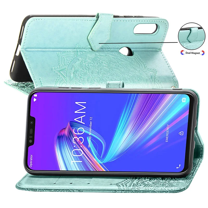 

Asus ZenFone Max Pro ZS660KL Rog Phone2 Zs630KL ZA550KL ZE550kl Luxury Leather Solid Color Flip Cover mobile Case Free Shipping