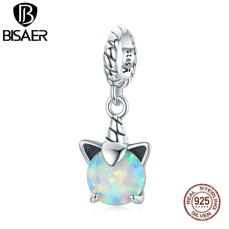 

Женский браслет из серебра 925 пробы, с опалом и единорогом