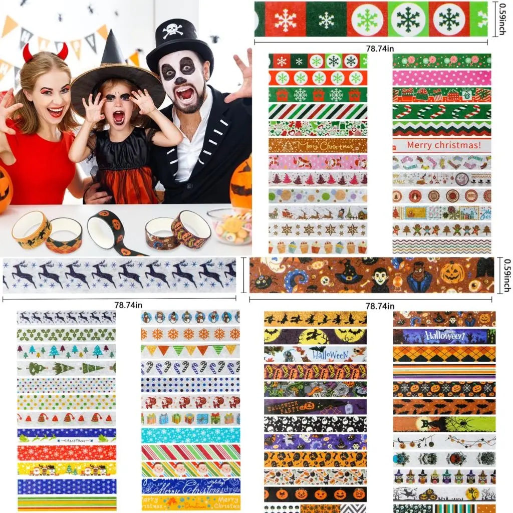 Детский набор 24 рулона Рождественская оболочка наклейка для скрапбукинга детей