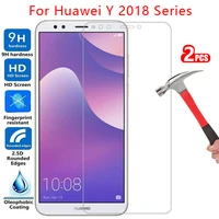 tempered glass screen protector for huawei y5 lite y6 y7 prime pro y9 2018 case cover on y 5 6 7 9 5y 6y 7y 9y protective coque