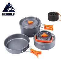 outdoor camping cookware pot frying pans picnic set handle pan camping picnic tableware for tourists tea kettles for gas cookers