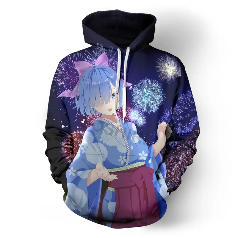 SOSHIRL каваи Zero худи Rem Funny Cool Косплей Толстовка Унисекс Аниме кимоно Maid пуловеры