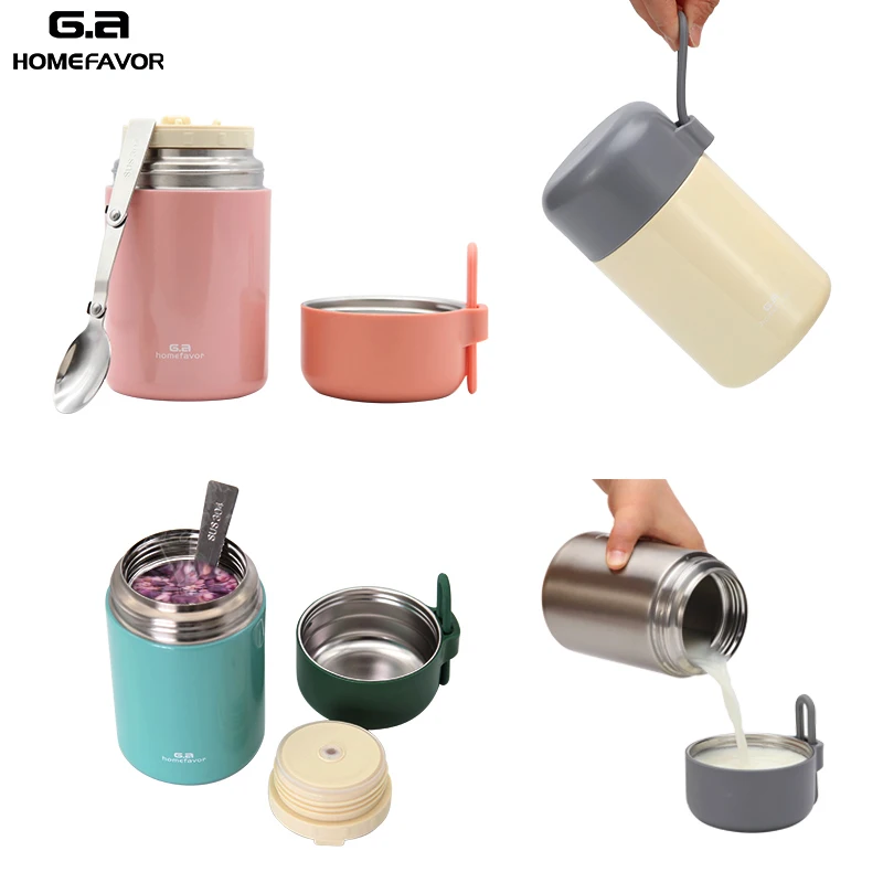 Термо фляга для пищевых продуктов вакуумная фляжка Ланч бокс из нержавеющей